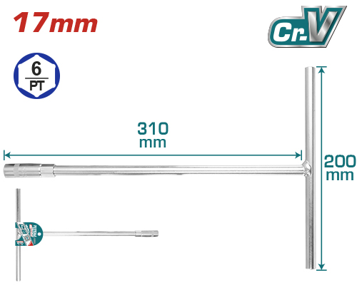 17mm T مفتاح مسدس مسكة