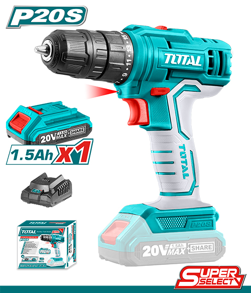 20V 10MM  مقدح بطارية ليثيوم سرعتين شاحن سريع