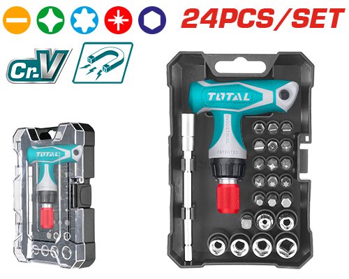 24PCS T-HANDLE طقم مفك براغي طقطاق