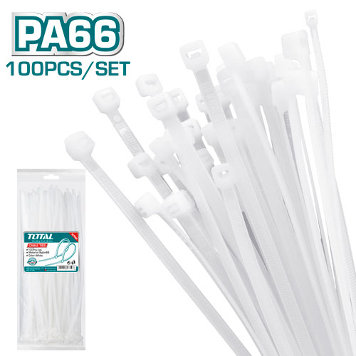 250X4.8 mm رباط بلاستيك ابيض