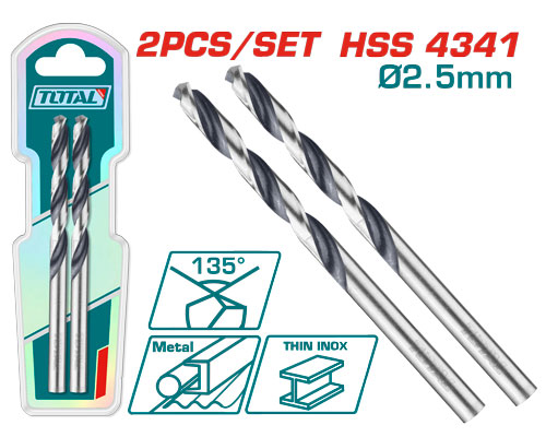 2PCS HSS 4341 2.5mm طقم ريشة ستانلس