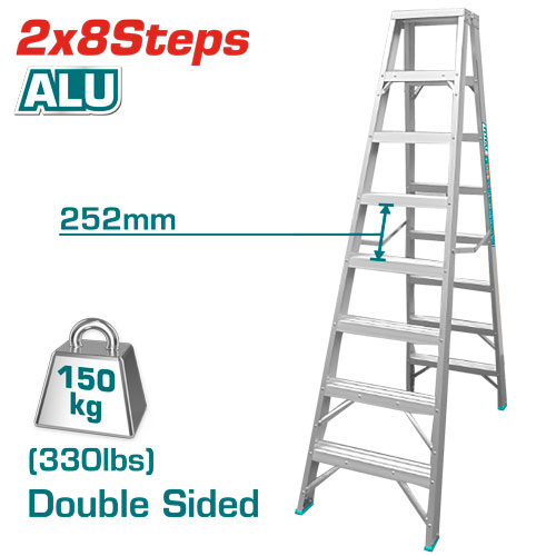 2X8 سلم المنيوم ميلتين
