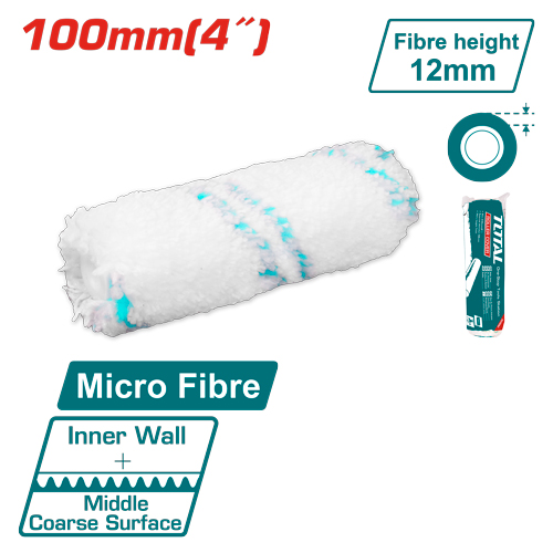 4"/12MM Micro fibre خرطوشة رول دهان