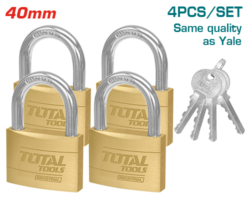 4PcsX40mm طقم اقفال نحاس مفتاح موحد