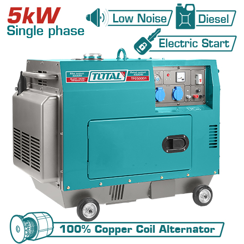 5.0 KWمولد كهرباء مازوت نصف كاتم