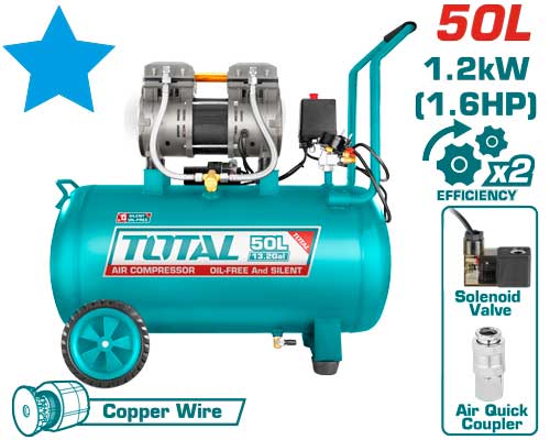 50Lx1.6HP كومبرسور هواء بدون زيت