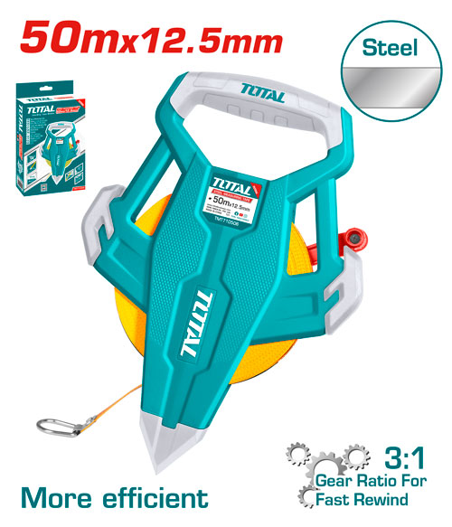 50MX12.5MM مازورة كيل حديد براس