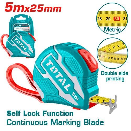 5MX25MM متر ملبس مع ستوب تلقائي