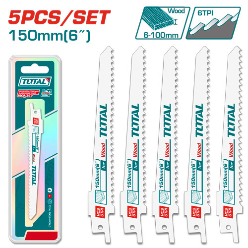 6"X5PCS طقم نسلة منشار ترددي للخشب