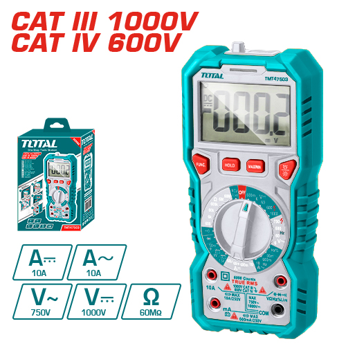 6000 counts true RMS Multimeter ساعة فحص