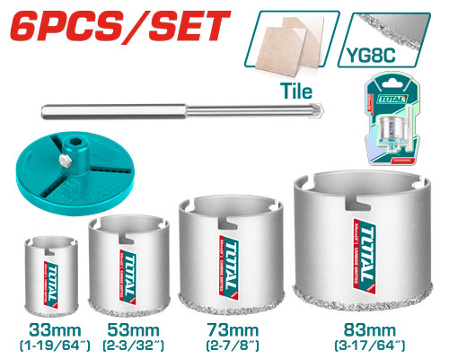 6PCS طقم قوارات سيراميك مع ممسك