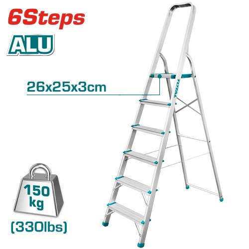 6Steps سلم المنيوم منزلي