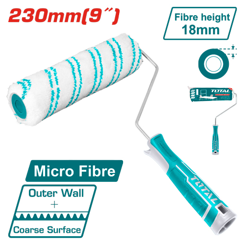 9"X18MM Micro fibre مسكة رول دهان