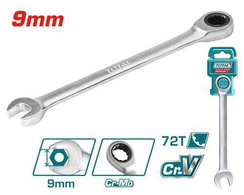 9MM مفتاح شق مسنن طقطاق