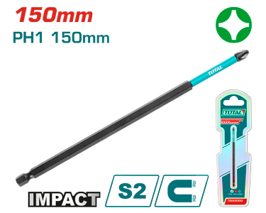 Impact  PH1X150mm رأس مفك مقدح طويل