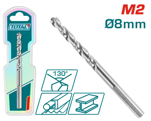 M2 HSS drill bit 8.0mm ريشة حديد صناعية