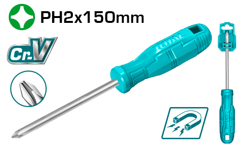 PH2 6X150 مفك صليب مسكة بلاستيك