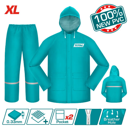Size:XL بدلة مطر