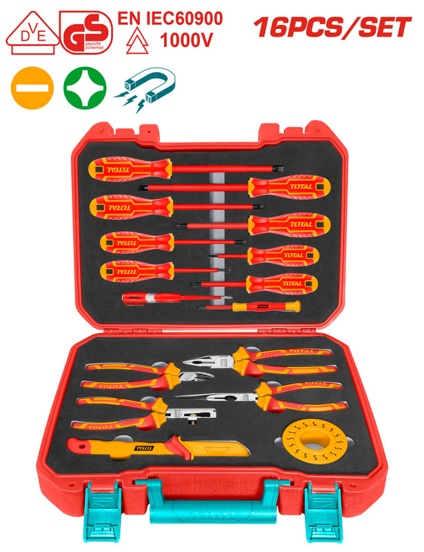 16PCS طقم عدة صناعي معزول