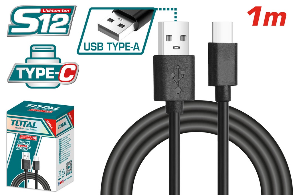 USB type-A to type-C cable