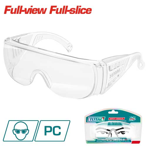 عوينات حماية شفاف عريض