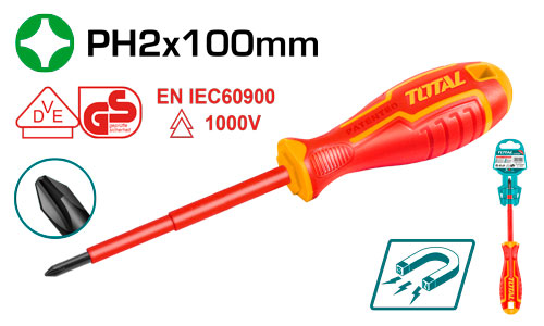 مفك براغي معزول PH 2*100