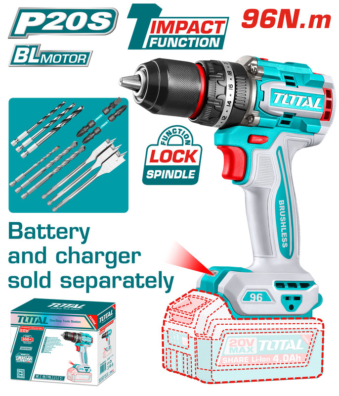 20VX96Nm (Tool Only) مقدح بطارية صناعي