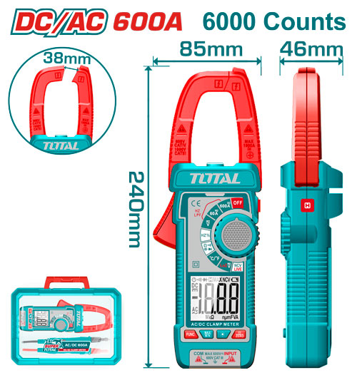 600A/600V/100mF  AC/DC كلامبميتر ديجيتال