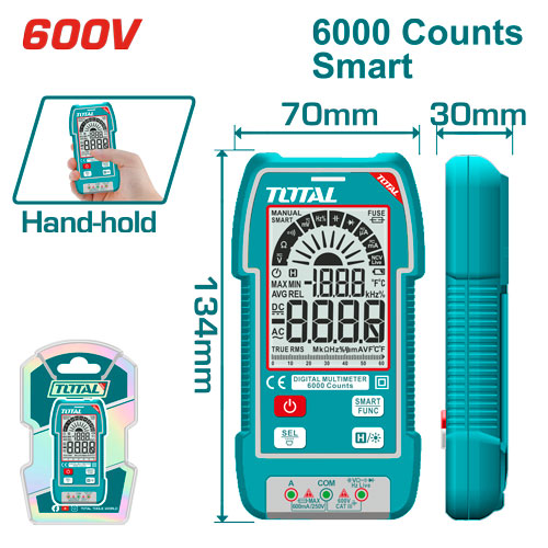 6000 counts AC/DC auto range  ساعة فحص عيار تلقائي