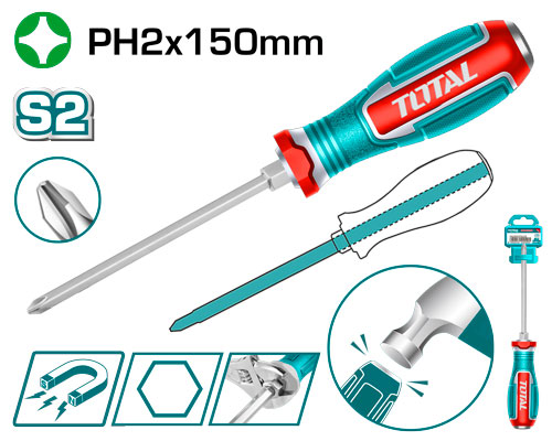 PH2X150MM مفك براغي ضرب صليب