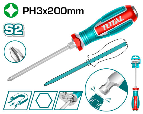 PH3X200MM مفك براغي ضرب صليب