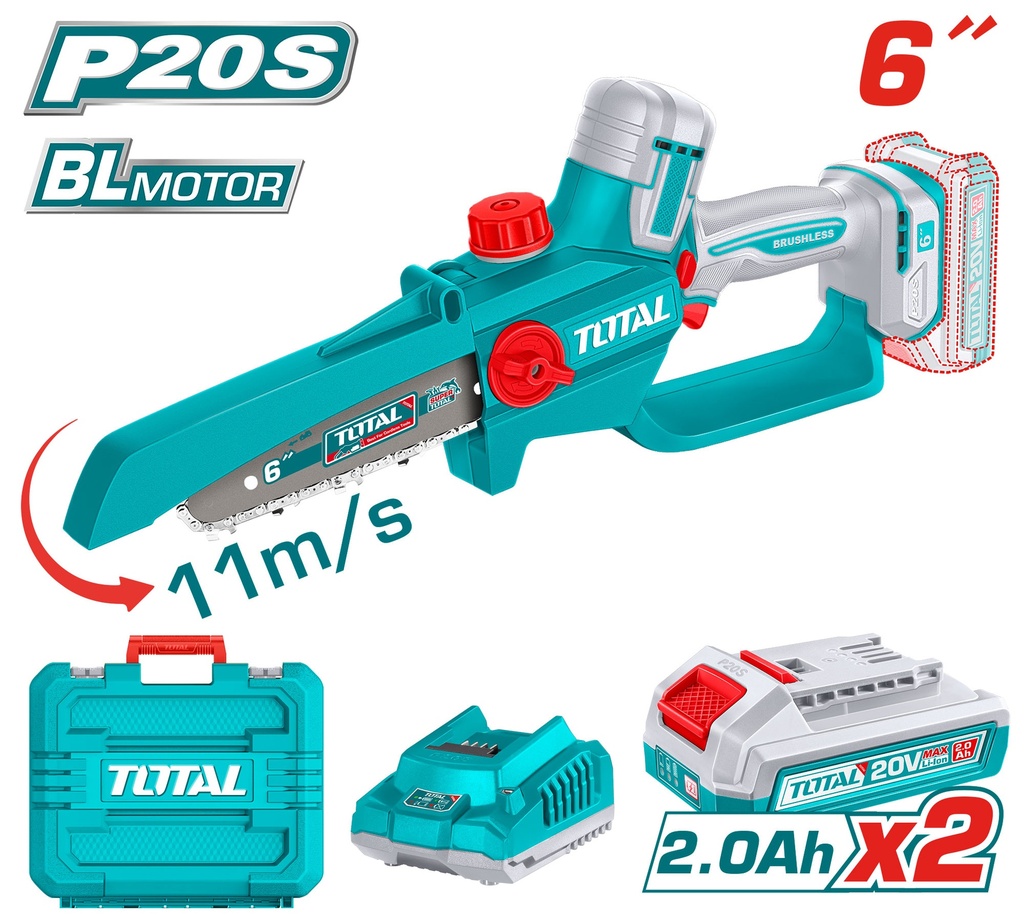 20VX2BX1CX6" منشار حطب بطارية