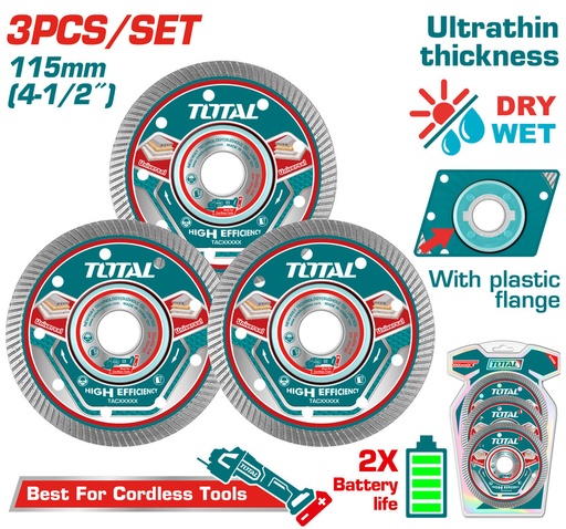 [TAC511153] 3PCSX115mm طقم ديسكات الماس