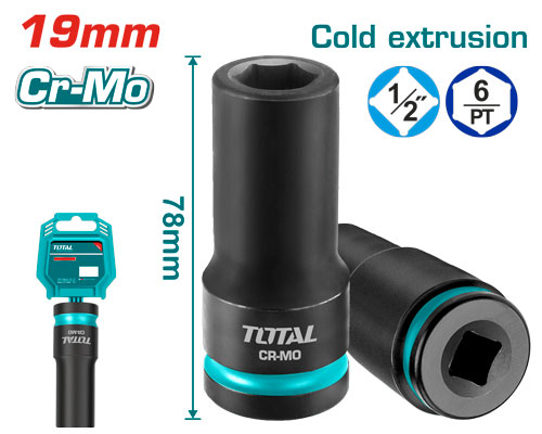 [THDIS12192L] 1/2"X19MM impact طربوش غميق صناعي