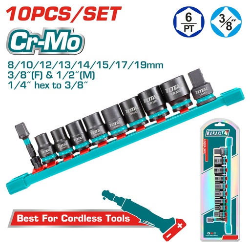 [THTISD38104] 10 Pcs 3/8"DR. impact طقم طربوش صناعي