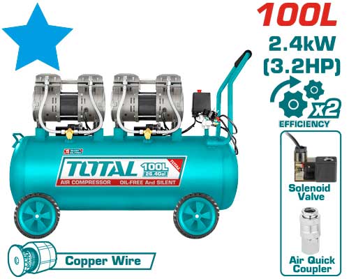 [TCS2241008] 100Lx3.2HP كومبرسور هواء بدون زيت