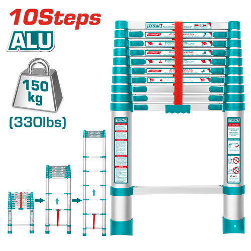 [THLAD08101] 10Steps سلم مفرد تلسكوبيك
