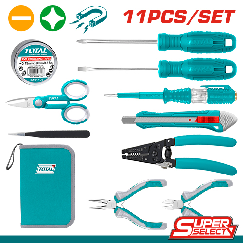 [TKETS0111] 11 Pcs طقم عدة كهربائي