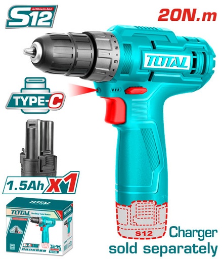 [TDLI12428] 12VX1B C-Type  مقدح بطارية ليثيوم