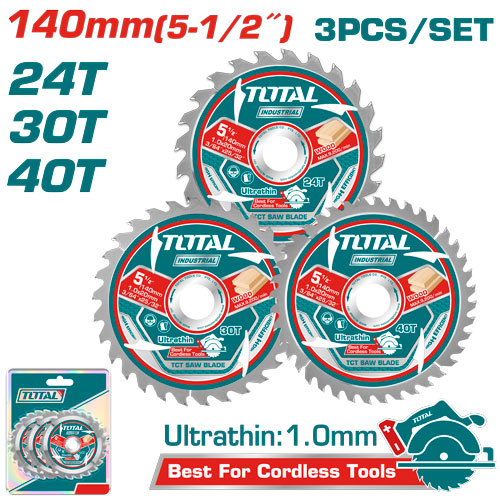 [TAC236140] 140mm 3PCS طقم ديسكات خشب