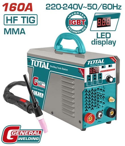 [TIG1601] 160A Inverter TIG/MMA مكنة تلحيم تيغ