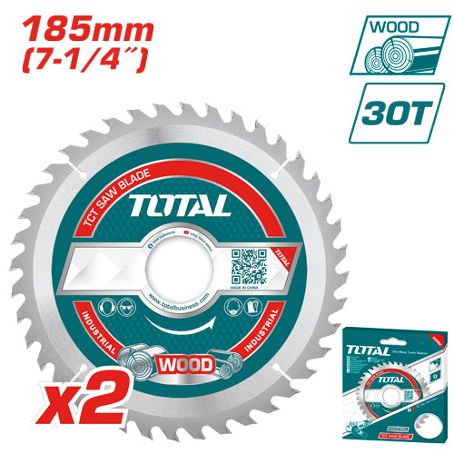 [TAC231410] 185X20MMX 2PCS طقم ديسك قص خشب 30 سن