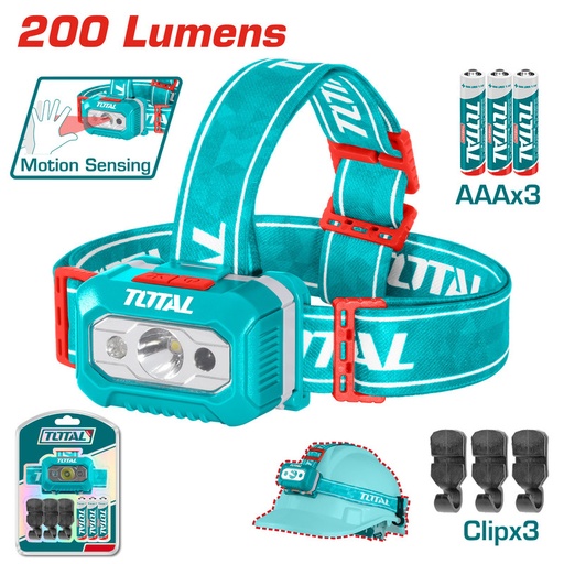 [THL013AAA6] 200 Lumens كشاف ضو بالراس