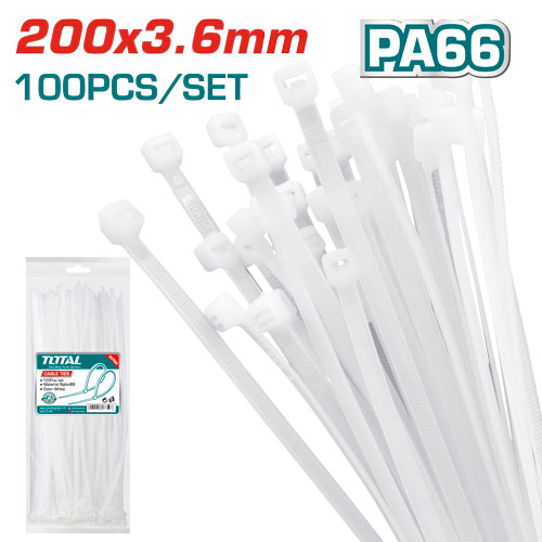[THTCT2001] 200X3.6 mm رباط بلاستيك ابيض