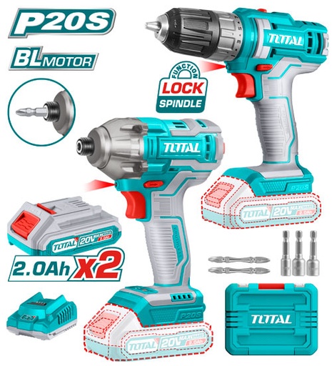 [TOSLI230708] 20V مجموعة مقدح بطارية+فرد شد براغي تورك