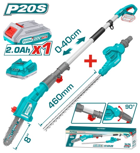 [TPTS201681] 20VX1BX1C (2 IN 1) مكنة قص وتشحيل عالعالي عالبطارية