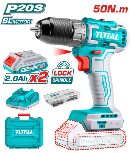 [TDLI20508] 20Vx2Bx10M BRUSHLESS مقدح بطاريتين شنطة بلاستيك صناعي