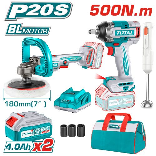 [TOSLI240686] 20VX2BX1C مجموعة فرد شد طربوش + صاروخ بولش + خلاط