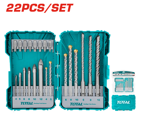 [TACSDL12201] 22PCS (SDS-طقم ريش (رووس مقدح-زجاج-باطون و غرانيت