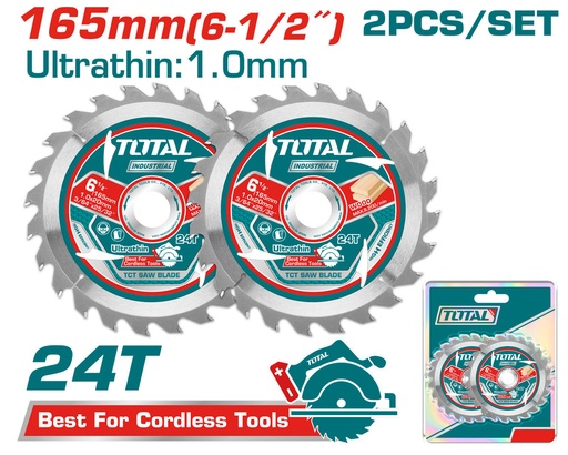 [TAC2331653] 2PCS 165X20MMطقم ديسك قص خشب 24 سن